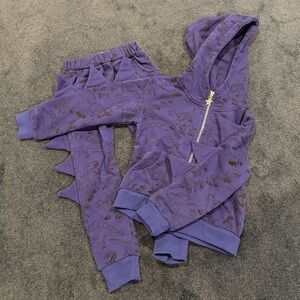 Lola + The Boys Purple Dino Sweatpants & Hoodie
